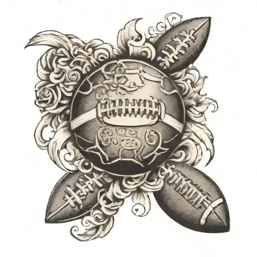 football with names as the lace   tattoo design idea