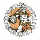 titan atlas holding the world tattoo design idea