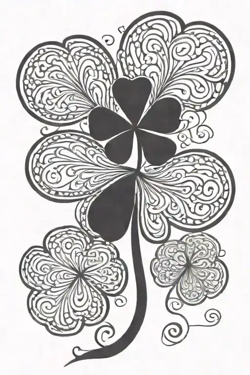 Shamrock shape made tattoo design idea