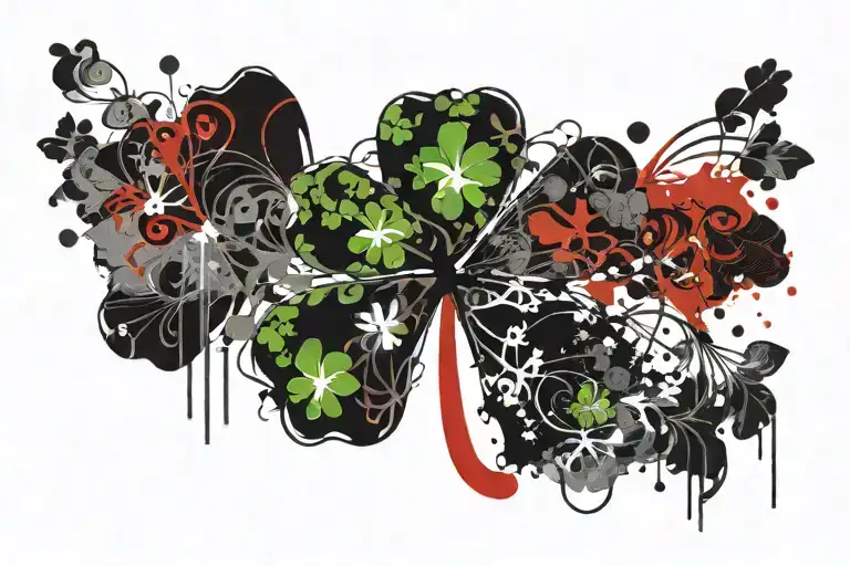 Shamrock shape made tattoo design idea