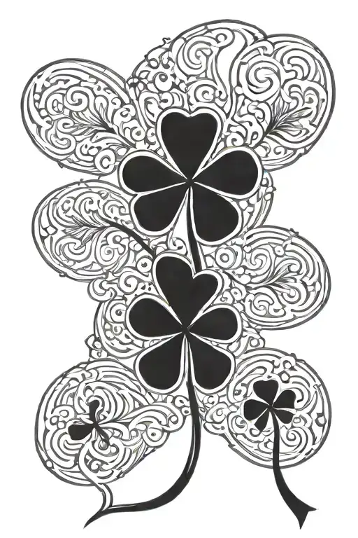 Shamrock shape made tattoo design idea
