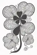 Shamrock shape made tattoo design idea