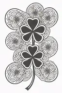 Shamrock shape made tattoo design idea