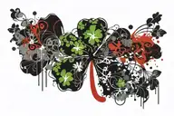 Shamrock shape made tattoo design idea