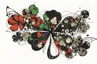 Shamrock shape made tattoo design idea