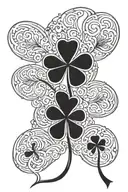 Shamrock shape made tattoo design idea