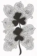 Shamrock shape made tattoo design idea