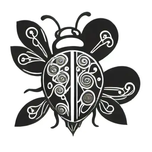 Ladybug insect tattoo design idea