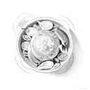 oriental bowl with sardine in it tattoo design idea