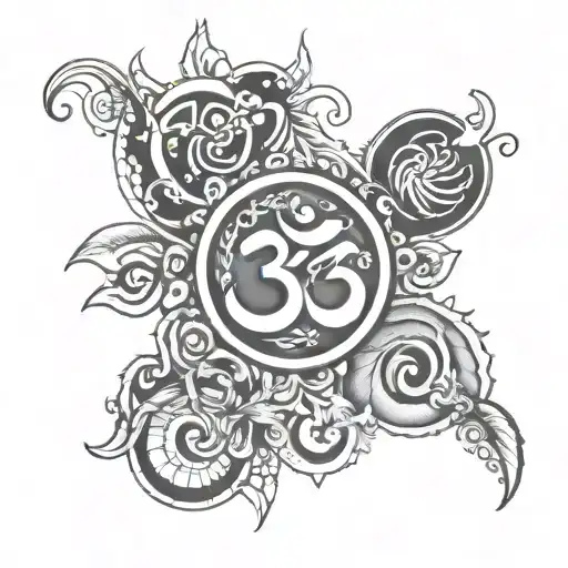 AUM with 2023 tattoo design idea