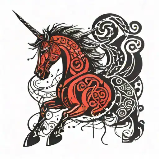 Scottish water horse sigil pictish art Celtic inspired tattoo tattoo design idea