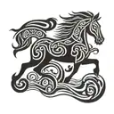 Celtic Water Horse tattoo design idea