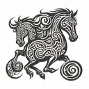 Celtic Water Horse tattoo design idea
