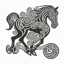 Celtic Water Horse tattoo design idea