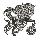 Celtic Water Horse tattoo design idea
