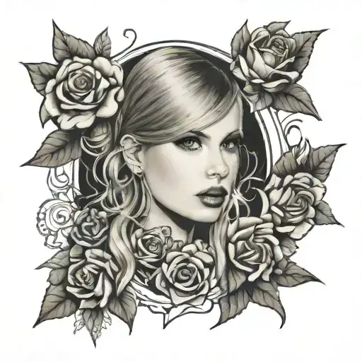taylor swift face line tattoo tattoo design idea