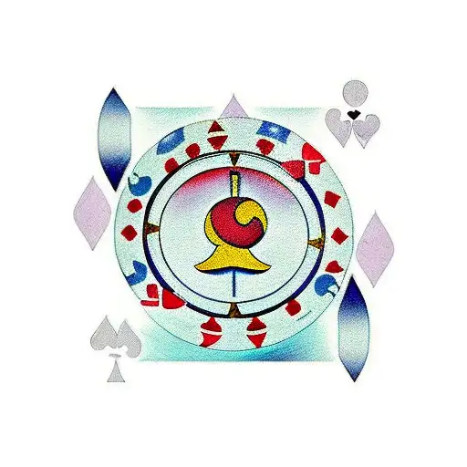 poker chips tattoo design idea