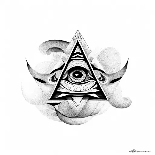 Illuminati tattoo design idea