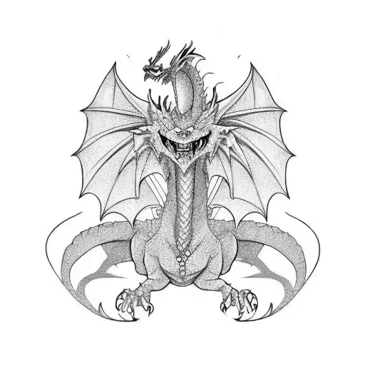 Dragon anime  tattoo design idea