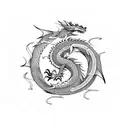 Dragon anime  tattoo design idea