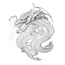 Dragon anime  tattoo design idea
