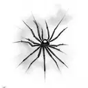 black widow spider hanging form a web with a shooting star flying around it tattoo design idea