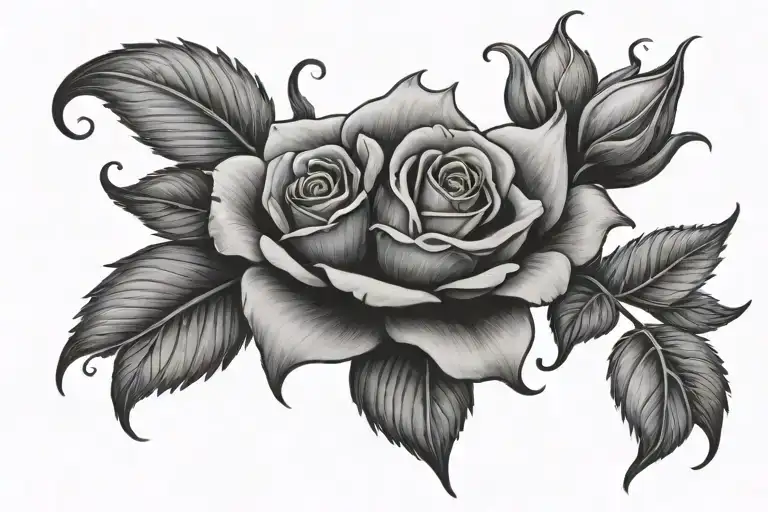 lower back rose tattoo tattoo design idea