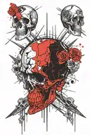 skull, spine, religion tattoo design idea