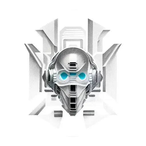 cyber punk sleeve tattoo design idea