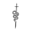a sword with a snake on it tattoo design idea