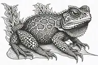 horny toad tattoo design idea