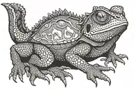 horny toad tattoo design idea