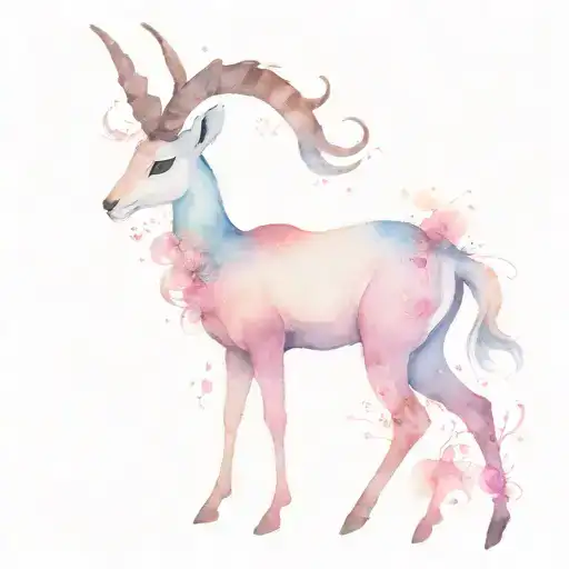 dainty gazelle tattoo design idea