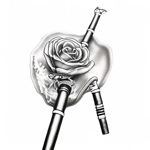 three tabacco pipes  tattoo design idea