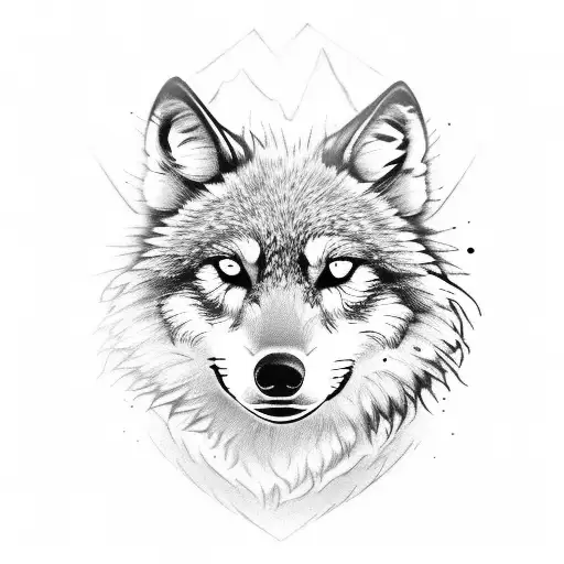 scottish wolf crest tattoo design idea