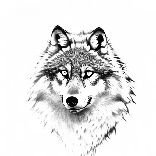 scottish wolf salient tattoo design idea