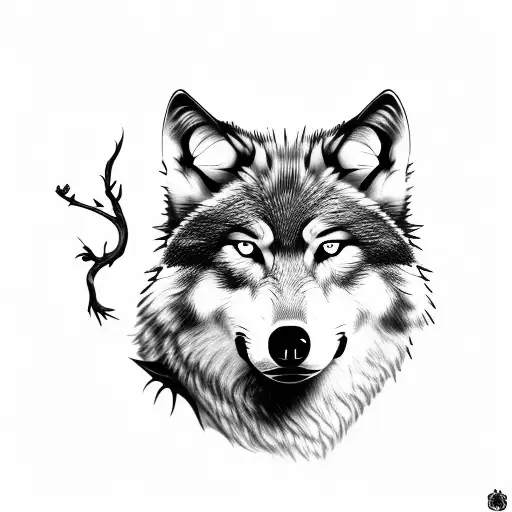 Wolf, Hungarian Oom-Paul Pipe tattoo design idea