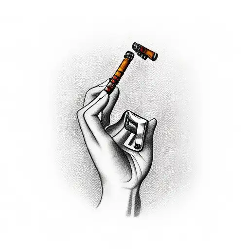 three tabacco pipes  tattoo design idea