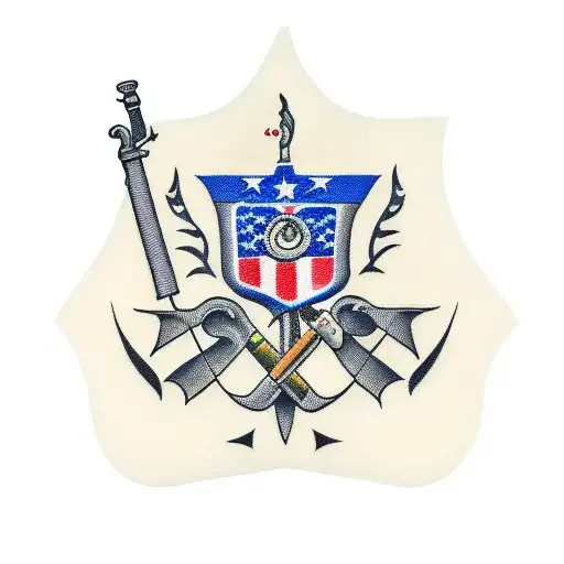 Wilson Clan crest with tabacco pipe  tattoo design idea