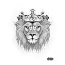 Tabacco pipe. Scottish lion with a crown.  native American feathers  tattoo design idea