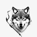 Wolf, Hungarian Oom-Paul Pipe tattoo design idea