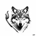 Wolf, Hungarian Oom-Paul Pipe tattoo design idea