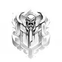 fantasy dwarf tribal arm  tattoo design idea