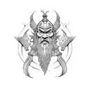 fantasy dwarf tribal arm  tattoo design idea