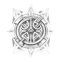 dwarven runes tattoo design idea