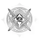 dwarven runes tattoo design idea