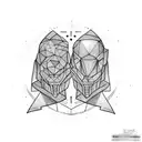 dad and son tattoo design idea