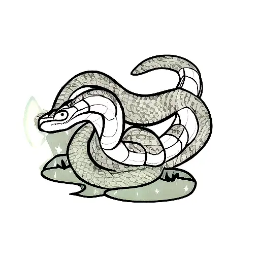 battle Scandinavian mythology snakes ouroboros space tattoo design idea