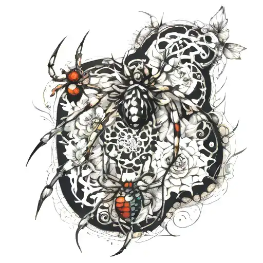 spiders, flies, ants, moths, etc. the whole leg tattoo design idea