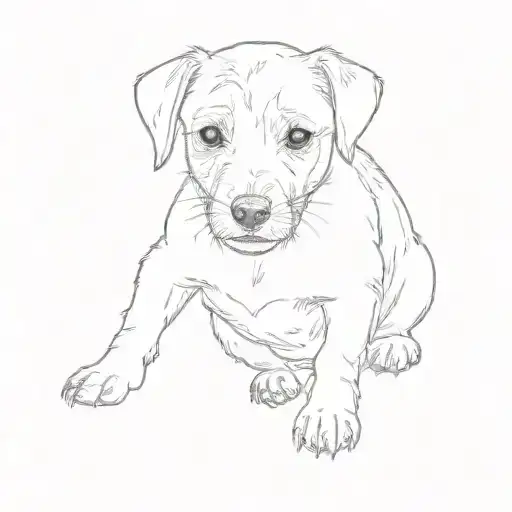 jack russell terrier tattoo design idea